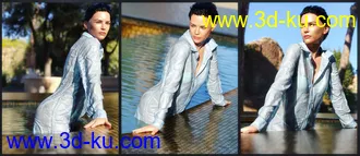 3D打印模型dForce Wet and Dry Boyfriend Shirt Dress for Genesis 8 Female(s)的图片