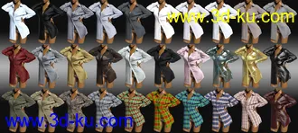 3D打印模型dForce Wet and Dry Boyfriend Shirt Dress for Genesis 8 Female(s)的图片