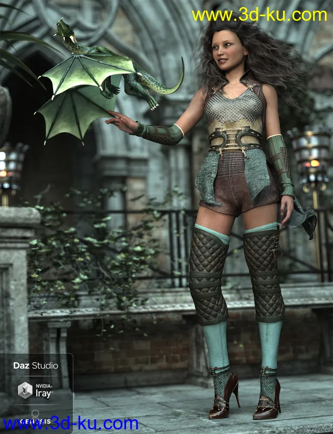 dForce Wind Guardian Outfit for Genesis 8 Female(s)模型的图片1