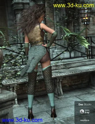 3D打印模型dForce Wind Guardian Outfit for Genesis 8 Female(s)的图片