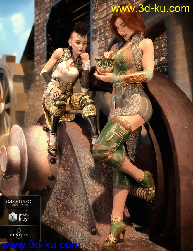 dForce Wind Guardian Outfit Textures模型的图片1