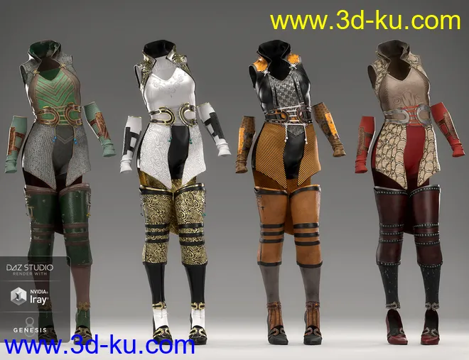 dForce Wind Guardian Outfit Textures模型的图片6