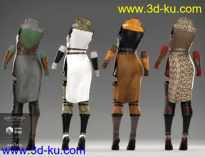 dForce Wind Guardian Outfit Textures模型的图片7