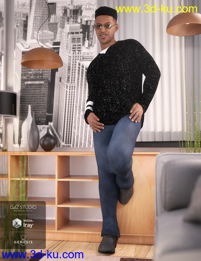 dForce Winston Avenue Outfit for Genesis 8 Male(s)模型的图片2