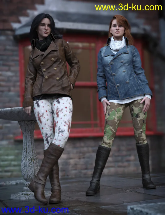 dForce Winter Trendy Outfit Add-On模型的图片2