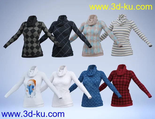 dForce Winter Trendy Outfit Add-On模型的图片11