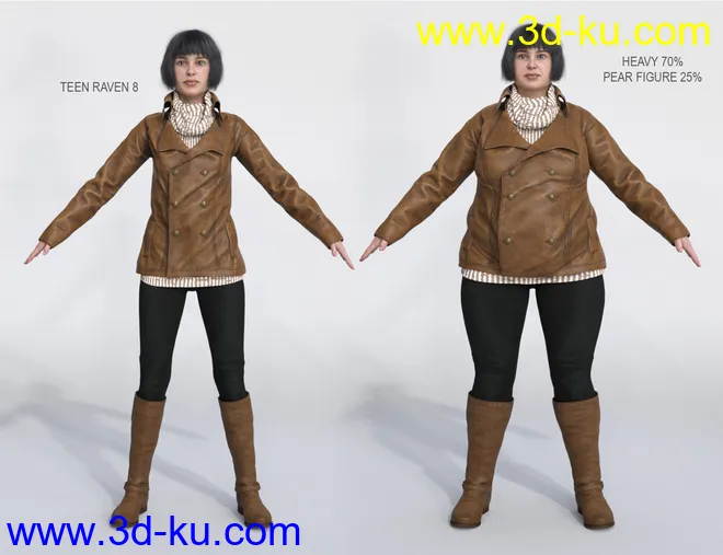 dForce Winter Trendy Outfit for Genesis 8 Female(s)模型的图片9