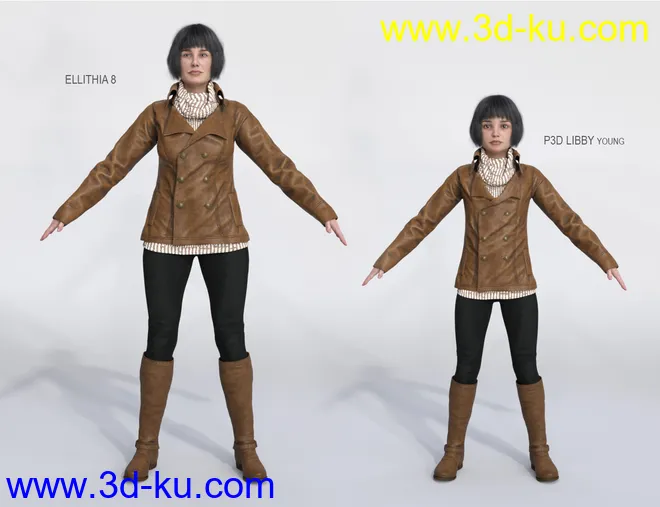 dForce Winter Trendy Outfit for Genesis 8 Female(s)模型的图片10
