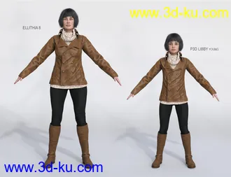 3D打印模型dForce Winter Trendy Outfit for Genesis 8 Female(s)的图片