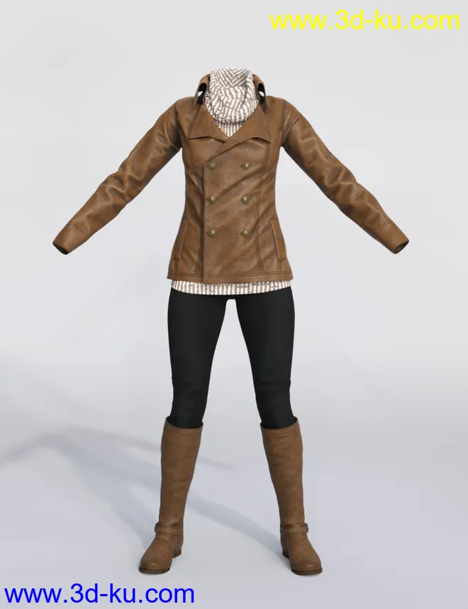 dForce Winter Trendy Outfit for Genesis 8 Female(s)模型的图片11