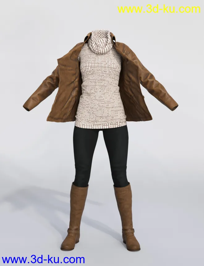 dForce Winter Trendy Outfit for Genesis 8 Female(s)模型的图片13