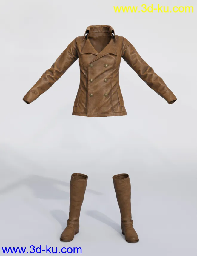 dForce Winter Trendy Outfit for Genesis 8 Female(s)模型的图片14