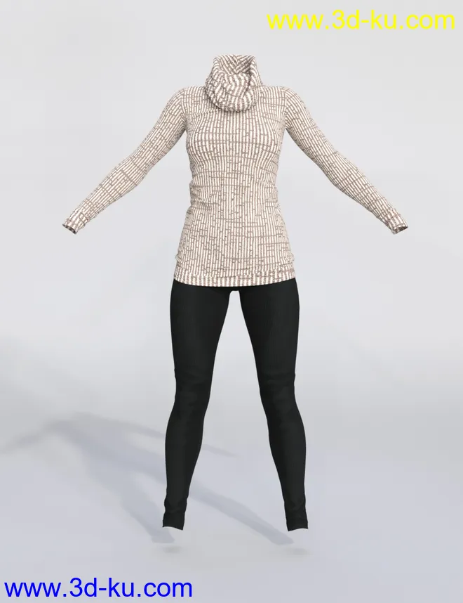 dForce Winter Trendy Outfit for Genesis 8 Female(s)模型的图片15