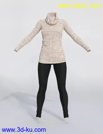 3D打印模型dForce Winter Trendy Outfit for Genesis 8 Female(s)的图片
