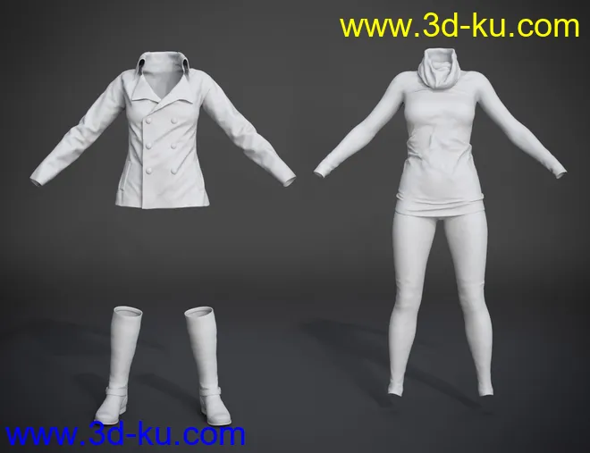 dForce Winter Trendy Outfit for Genesis 8 Female(s)模型的图片17