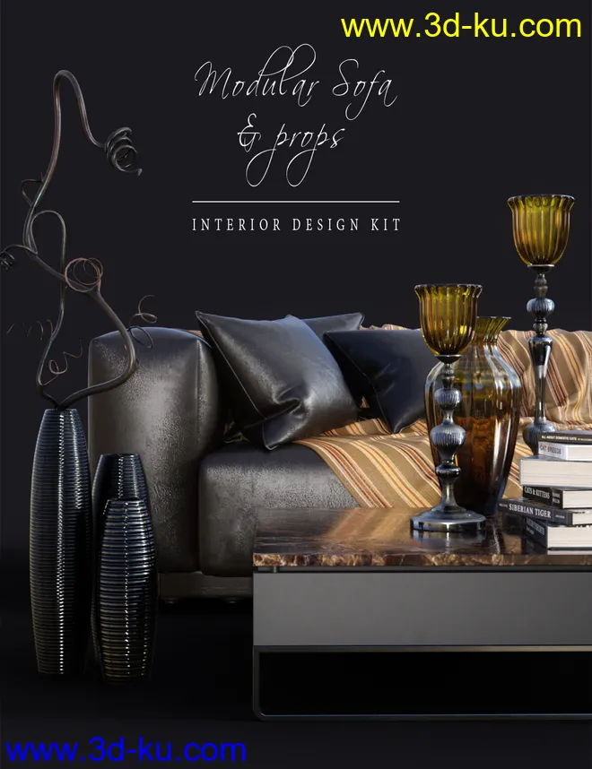 DGV_Modular Sofa & Props模型的图片1