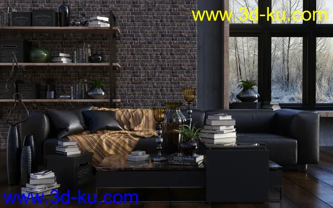 DGV_Modular Sofa & Props模型的图片4