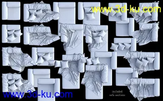 3D打印模型DGV_Modular Sofa & Props的图片