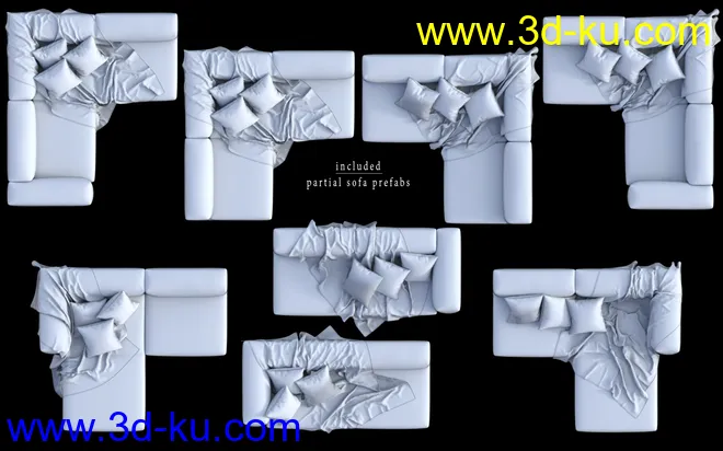 DGV_Modular Sofa & Props模型的图片9