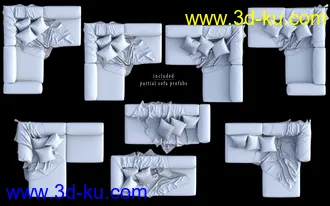 3D打印模型DGV_Modular Sofa & Props的图片