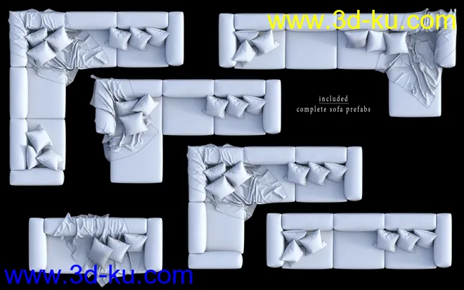 DGV_Modular Sofa & Props模型的图片10