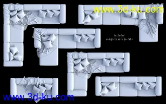 3D打印模型DGV_Modular Sofa & Props的图片