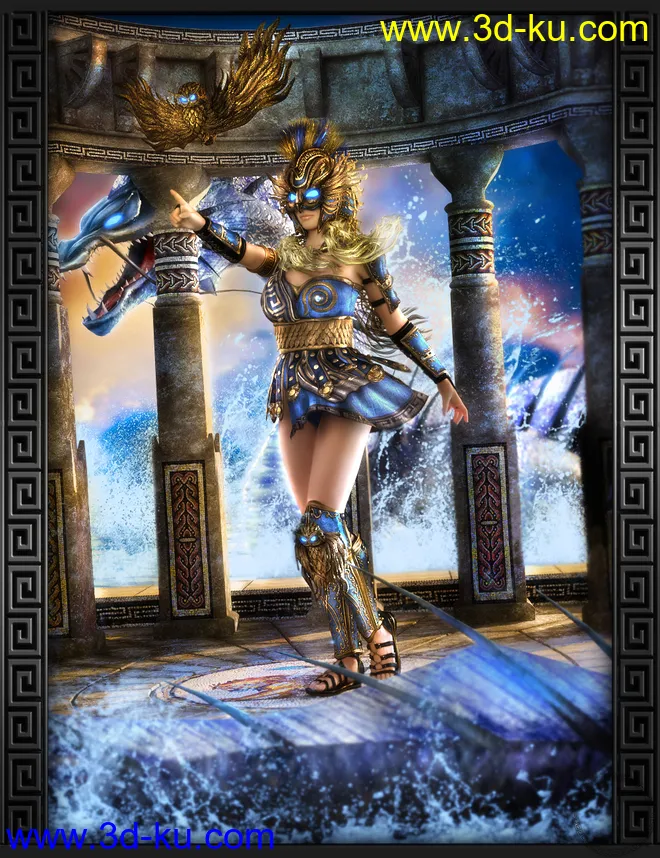 Divinity - Athena Outfit for Genesis 8 Female(s)模型的图片3