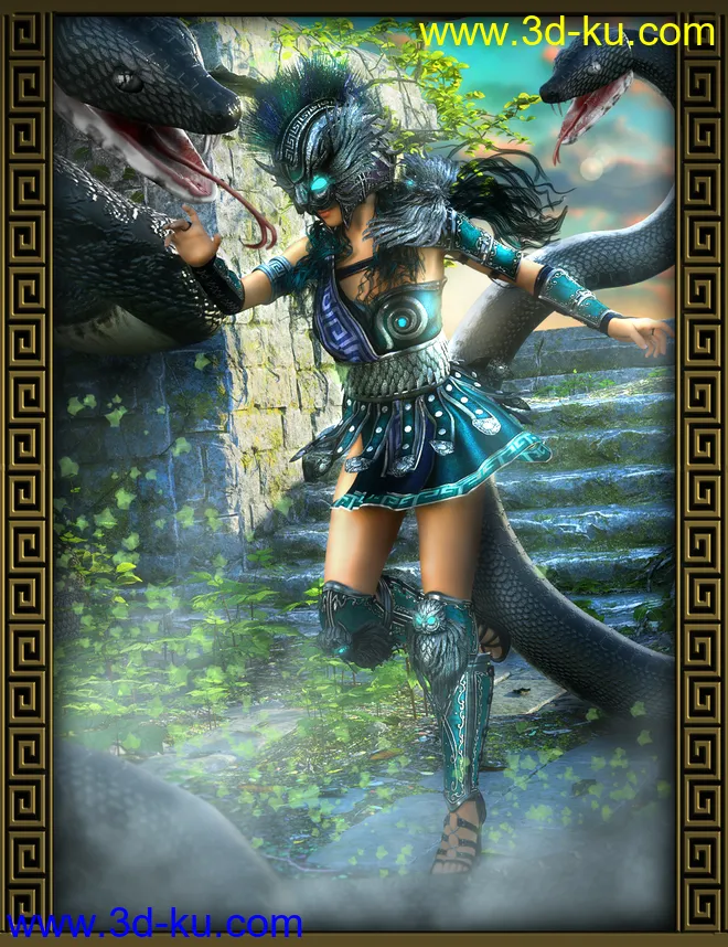 Divinity - Athena Outfit for Genesis 8 Female(s)模型的图片4