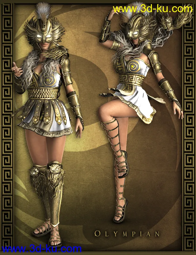 Divinity - Athena Outfit for Genesis 8 Female(s)模型的图片5
