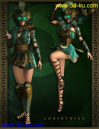 3D打印模型Divinity - Athena Outfit for Genesis 8 Female(s)的图片