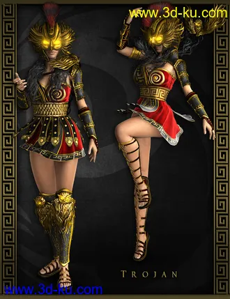 3D打印模型Divinity - Athena Outfit for Genesis 8 Female(s)的图片