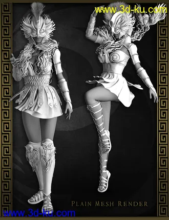 3D打印模型Divinity - Athena Outfit for Genesis 8 Female(s)的图片