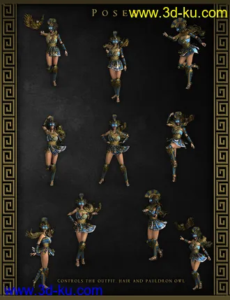 3D打印模型Divinity - Athena Outfit for Genesis 8 Female(s)的图片