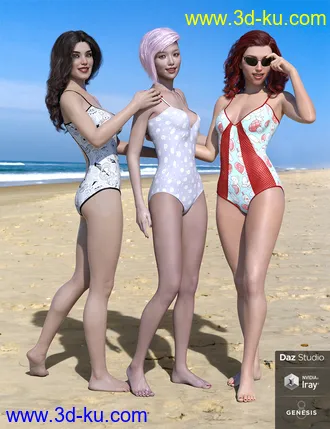 3D打印模型Dixie Swimwear for Genesis 8 Female(s)的图片