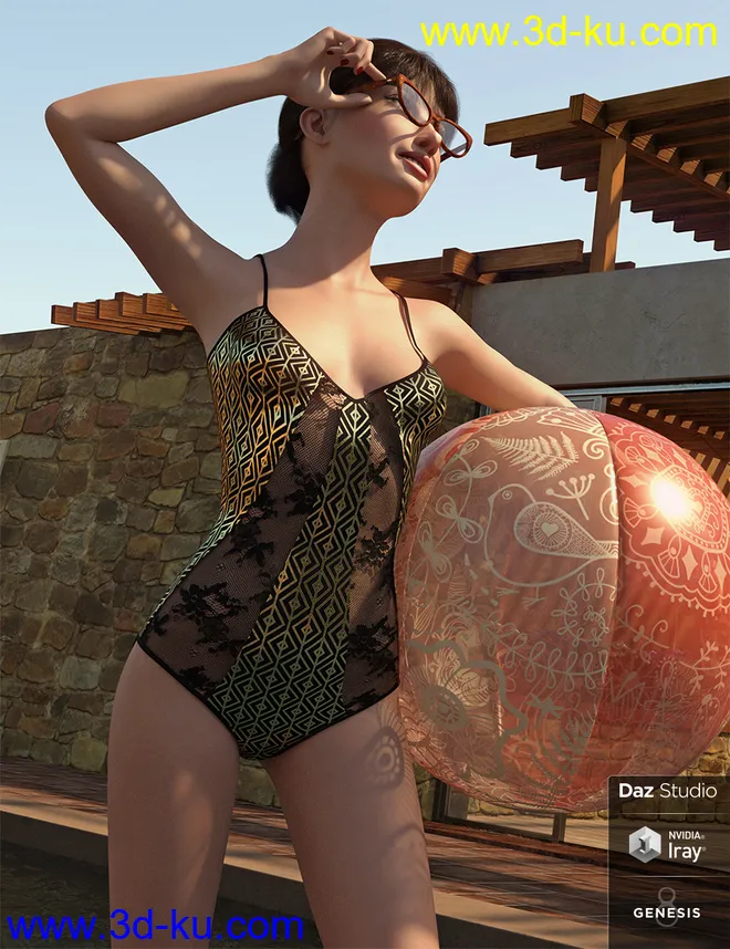Dixie Swimwear for Genesis 8 Female(s)模型的图片2