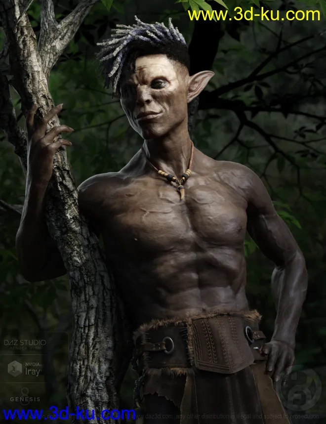 Dokkalfar the Dark Elf for Genesis 8 Male模型的图片1