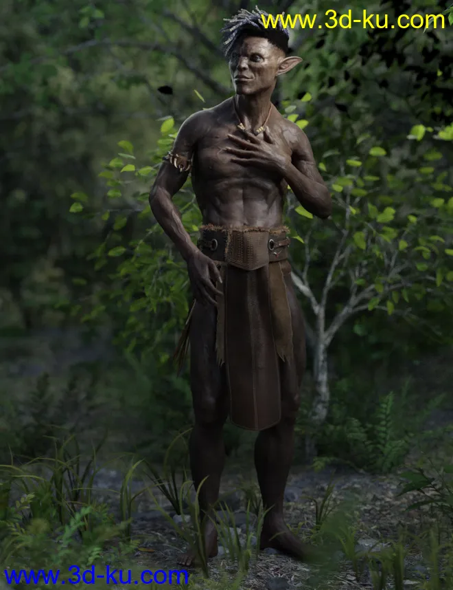 Dokkalfar the Dark Elf for Genesis 8 Male模型的图片2