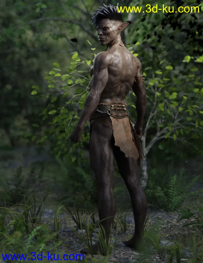 Dokkalfar the Dark Elf for Genesis 8 Male模型的图片3