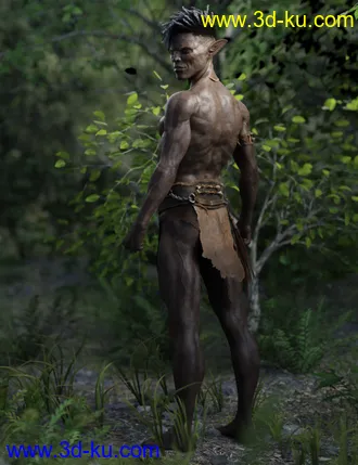 3D打印模型Dokkalfar the Dark Elf for Genesis 8 Male的图片