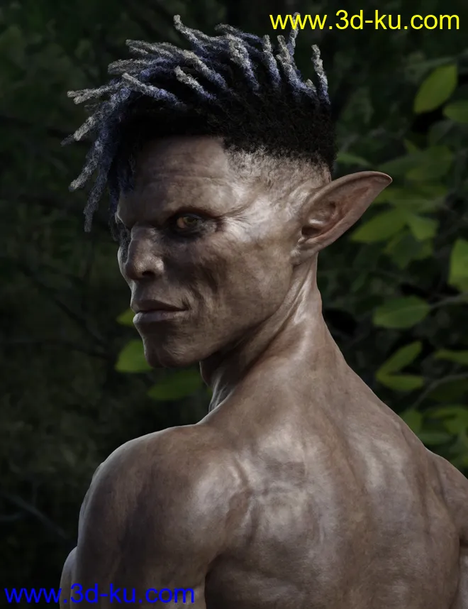 Dokkalfar the Dark Elf for Genesis 8 Male模型的图片4