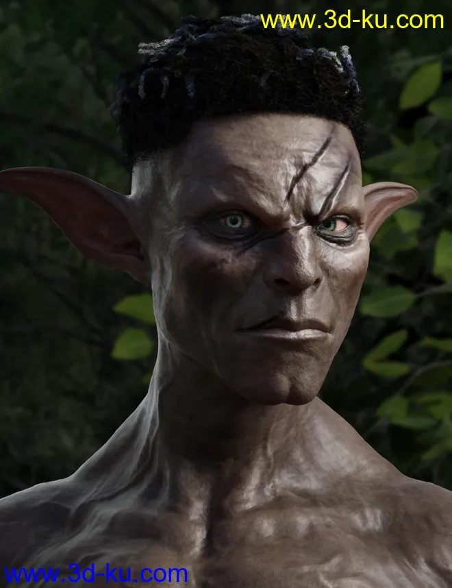 Dokkalfar the Dark Elf for Genesis 8 Male模型的图片7