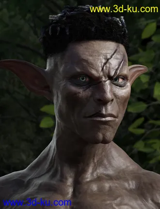 3D打印模型Dokkalfar the Dark Elf for Genesis 8 Male的图片