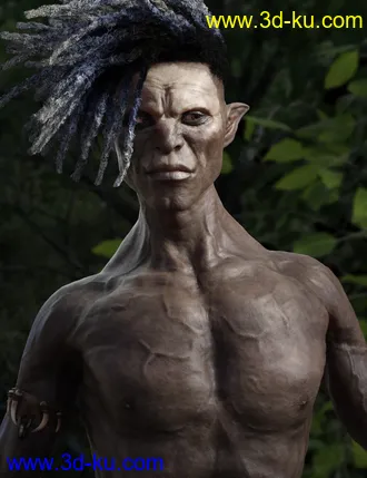 3D打印模型Dokkalfar the Dark Elf for Genesis 8 Male的图片