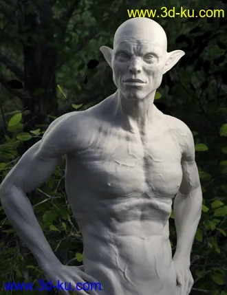 3D打印模型Dokkalfar the Dark Elf for Genesis 8 Male的图片