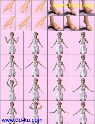 3D打印模型Doll Pose Kit for Bestie for The Girl 8的图片