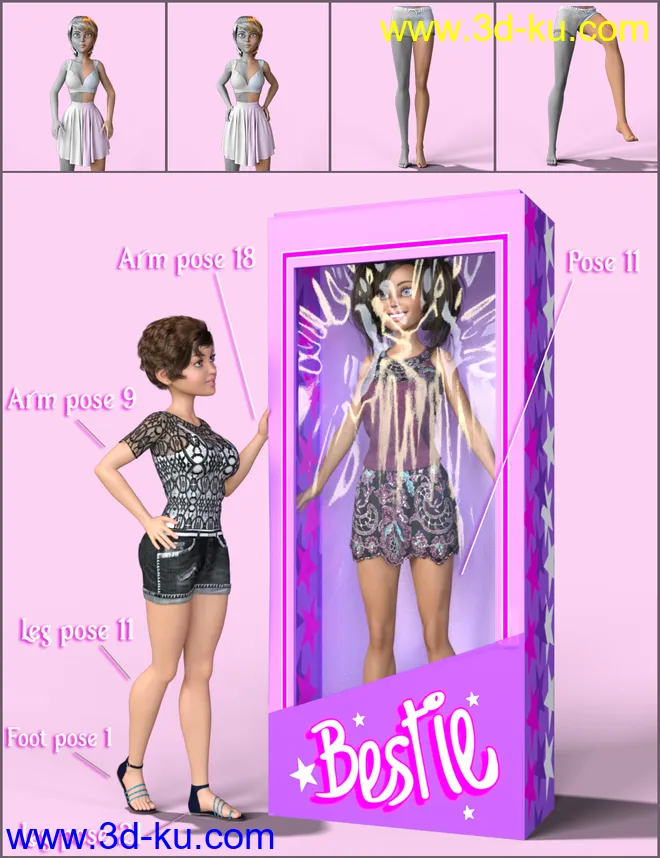 Doll Pose Kit for Bestie for The Girl 8模型的图片7