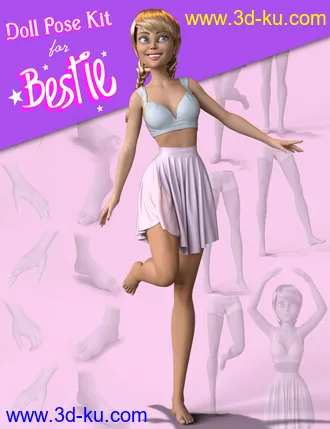 3D打印模型Doll Pose Kit for Bestie for The Girl 8的图片