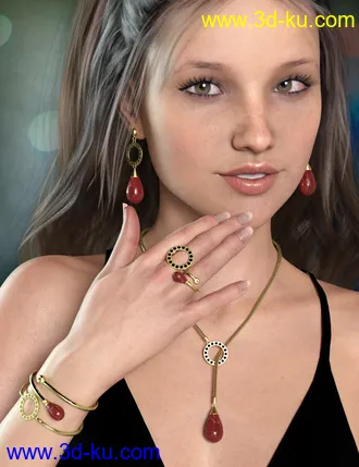 3D打印模型Droplet Jewelry for Genesis 8 Female(s)的图片