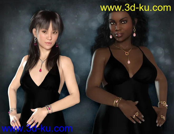 Droplet Jewelry for Genesis 8 Female(s)模型的图片9