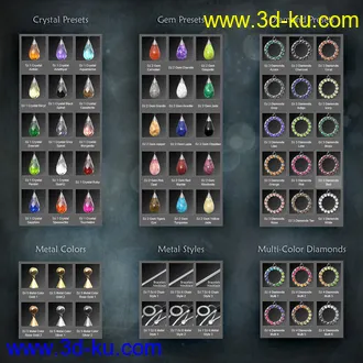 3D打印模型Droplet Jewelry for Genesis 8 Female(s)的图片